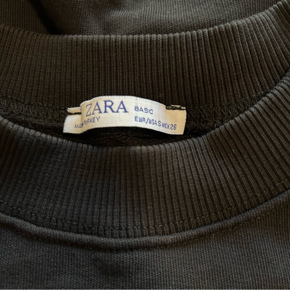 Zara Black Embroidered Fashion Ladies Sweatshirt, Small - Picture 8 of 10